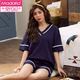 Pajamas modal femenina GRAT GRANDE ALGODE ALGODO DEL ALGODA VATILLA ALGO DEL CONDICIÓN VAJE TRATO A LA TALLA 240 JIN [JIN Igual de 0.5 kg] ropa de hogar suelta 6x ZJ679 2XL [140-160 Jin [Jin iguala 0.5 kg]]