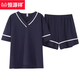 
Hengyuanxiang pajamas female fat girl summer cotton short-sleeved V-neck shorts suit plus size 240Jin [Jin equals 0.5 kg] loose home clothing 6X ZJ679 XL [120-140Jin [Jin equals 0.5 kg]]