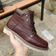 Carter Cat Peller High-Top Cowhide Martin Boots Britische trendige Outdoor-Arbeitsstiefel Retro Herren Boots Chinesische braune Standard-Lederschuhgröße 39