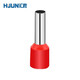 Huijun tubular terminal block cold-pressed terminal pre-insulated terminal brass wire connector red VE0508/1000 only 0.5 square meters