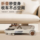 Aobeiler Baby Walker Anti-O-Leg 2025 6-18 Monate alte Baby Anti-Roll Faltbar Kaffee 丨 Falten + Licht + Fußpolster