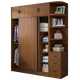 Baili Weiyi new Chinese style wardrobe home bedroom wooden combination wardrobe simple sliding door storage large wardrobe 1.8 meters main cabinet