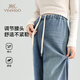 Ying's Maternity Pants Autumn Wide Leg Pants Jeans Casual Pants Straight Leg No Support Belly Maternity Wear Going Out Slim Pants 2XL