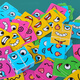 Kurzöl Fun Face Change Rubik's Cube Building Block Puzzle Kinder Zwei-Personen-Schlacht Desktop Eltern-Kind Interaktives Puzzle Denken Training Spielzeug [Magnetisches Gesichtsänderung Rubik's Cube]