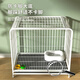 Dog cage small dog indoor stainless steel cage with toilet Shiba Inu Corgi pet cage dog fence thick and reinforced 96#956479cm simple white