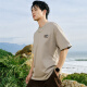 Mark Huafei [Xianglong Stickerei] 7A Antibakterielles Kurzarm T-Shirt Herren 25 Frühlings- und Sommer-Rundkragen Cool Cool Basic All-Match Lose T-Shirt 701 Khaki S (High 155-165 Gewicht 55-60)