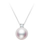 Yage 925 silver Princess Australian white pearl pendant for women with diamonds Princess Diana pearl clavicle chain pendant French light luxury fashion 12mm cold light Australian white temperament goddess