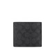 CoaCH (COACH) Men's Practical Light Luxury Short Wallet Casual and Versatile Folding Wallet Card Package Gift for Boys Black and Gray CY394QBMI5