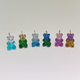 Yuki Satomaru-sama Korean 14K gold necklace cute multi-color versatile candy gummy bear pendant accessories (spring buckle)