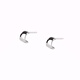 Guanpuge Fat Donglai same style men's platinum earrings Pt950 women's platinum trendy earrings men's glossy curved ear bone nails simple C-shaped earrings (pair