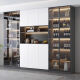LDVEP Gujia Family Dining Side Cabinet Wine Cabinet Integrated Wall Modern Simple Tea Living Room Dining Room Storage Style 16280*40*220