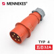 XMSJ Germany high power aviation industry waterproof plug socket connector 16A/32A 3-core 32a surface-mounted socket typ1421