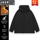 JEEP SPIRIT冲锋衣女户外进藏旅行三合一登可拆卸防风防水登山服外套男团购 九B723-2352幻影黑 春秋男女款 M 90-100斤 冲锋衣宽松版型偏大