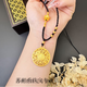 KERLA Old Phoenix Gold Store Model Plated 999L Gold Necklace Silver Women's Yellow Plated L Gold Eight Treasure Compass Pendant Retro Niche Medium Ancient Style Imperial Concubine Model-Eight Treasure Compass/Sand Gold