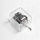 Transparent hand-cranked mini music box, Sky City Music Box, creative birthday gift for boys and girls, musical instrument toy, hand-cranked - silver - happy birthday