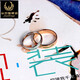 Congye 18K gold rose gold platinum solid glossy ring aperture couple ring wedding ring tail ring brand No. 14 3.35g3.6mm