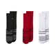 Nike (Nike) Jordan Officiel Nike Jordan Boys's Big Child's Mid Tube Sports Choques (3 paires) Support respirant et confortable FZ1797 687 Fitness Red One Size (Code américain 9-11)