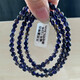 Yiyi natural ice cordierite three-circle Buddha bead bracelet blue crystal tanzanite lapis lazuli blue crystal bracelet as a gift (T23) about 5.3mm