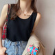 Yu Zhaolin (YUZHAOLIN) suspender vest women's base cover for breast-covering suit inside and can be worn with versatile tops sleeveless T-shirt spring and summer white