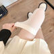 Lugeli stockings women's over-the-knee socks velvet white silk black stockings white spring and summer jk calf socks sexy long leg socks over-the-knee socks white + black 52cm 1 pair each