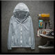 Sunscreen clothes men's summer thin coat breathable sunscreen clothes couple outdoor fishing jacket teenager hooded solid color white 826 XL