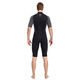 DIVE&SAIL one-piece short-sleeved shorts wetsuit 3MM men's diving wet suit thickened warm snorkeling surfing sailing jellyfish swimsuit black 2XL XX