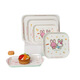 Wuhe para el tazón infantil de la vajilla para bebés A5 Metamine Imitation Serie de porcelana placa de tazón de la altura auspiciosa del conejo alojo de conejo auspicioso de la sopa para niños H-838j*1
