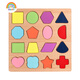 Oakwen Wooden Montessori Aides d'enseignement Puzzle Puzzle des jouets intellectuels pour enfants et des blocs de construction assemblés 3-6 ans Baby Game Game-Knocking Piano