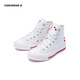 Converse children's clothing girls canvas shoes spring new medium and large children's high-top casual sports shoes trendy A10716C white 36 recommended foot length 22cm