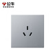 Bull (Bull) Switch Socket G60 Serie Drei-Loch 16A Sockel Klimaanlage Ultra-dünn Panel G60Z104 Moon Shadow Grey