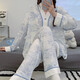 Langsha Modal Cotton Comsement Summer Thin Thin послеродовый кормящий грудью беременных женщин пижамы весна и осенние мамы грудью грудью.