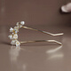 Yin Muchi flower hair accessories for women, U-shaped hairpin, high-end hairpin, ancient style hairpin, slit comb, cheongsam headdress, F3236 lily of the valley flower rhinestone hairpin
