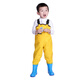 Bon Eve children's water play one-piece waders kindergarten waterproof clothes for catching the sea children's rain boots men and women fishing rain pants beach children-blue overalls with pockets 25-shoe inner length 16cm