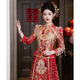 红衣金线结婚秀禾服2025新款出阁服敬酒服新娘出嫁中式婚服订婚出门礼服 H-727花嫁 付款15天内发货 2XL