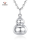 Aido Diamond Premium Platinum Gourd Necklace for Women Fashionable Platinum Fulu Pendant Versatile Chain Set for Gifts Gourd Chain Weight 4.6-4.8g