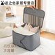 Short-distance travel clothing compression bag suitcase breathable clothing packaging package outgoing hand-carrying and storage bag 2-piece set - gray [medium size + large size]