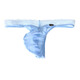 G-STATION Japanese series men's thong high elastic silky milk silk sexy lace pure desire low waist ultra-thin underwear blue 1 pair M (Japanese size is too small)