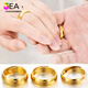 Jea.Pie boutique 2025 new 18k gold, ring men's Hong Kong duty-free gold 18K gold trendy glossy gold large size face width 7mm (suitable for men)