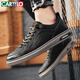 
CARTELO Shoes Men's Shoes Summer 2025 Fashion Casual Shoes Men's British Leather Shoes Men's Soft Sole Shoes Black 42