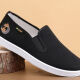 [Fengshengshui] Viejos zapatos de tela de Beijing zapatos casuales de verano para hombres, cómodos y transpirables zapatos de trabajo suave y transpirable, negro -fengshengshui 39