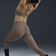 Nike (Nike) One Women La cintura alta para la cintura de alta cintura de secado de otoño Pantalones deportivos casuales de punto de punto HJ9196 233 Mink Brown/Black M