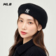 MLB Yu Shuxin's same style for male and female couples corduroy newsboy hat beret autumn CB002 New York Yankees/hemp pink one size fits all