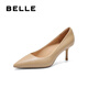 Belle 92 Serie Elegante Single -Schuhe für Frauen 2025 Neues Banketttemperament High Heels 3y6b2Aq5 Aprikosenfarbe 38