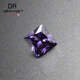 DL 1998 Chinese Valentine's Day gift zircon purple diamond loose stone princess square purple diamond cut ring 2X2mm