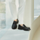 ECCO 25 Sommer New Cowide Business Britisch -Stil -Loafer -Schuhe Männer Urban Seoul 522324 Black 42
