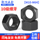 JINGGONG Grade 10 fine thread hexagonal nut GB6171 high strength fine buckle black screw cap M10M12M16M18M20M64 M20*1.5 (2 pieces)