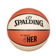 Spalding Women's No. 6 PU Basketball, universal interior y exterior, diseñado para usuarios femeninas, más fácil de dominar, 25 años de juego de juego 77-724y6rev1
