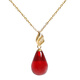 Blood amber pendant 2025 new beeswax burgundy drop-shaped clavicle chain women's silver necklace necklace chicken fat yellow beeswax drop + clavicle chain
