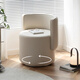 Tingshi Make-up Stuhl für Mädchen Schlafzimmer Leichte Luxus luxuriöser High-End-Hauptschlafzimmer Make-up Stuhl rotierende Dressing Stuhl Rückenlehne Schminktisch Stuhl [Schwenk] Off-weiße Ballettstuhl Leather