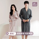 Urban beauty couple nightgown for men and women plus velvet German velvet winter soft and warm bathrobe home loose casual home wear long bathrobe dark gray men's 3XL